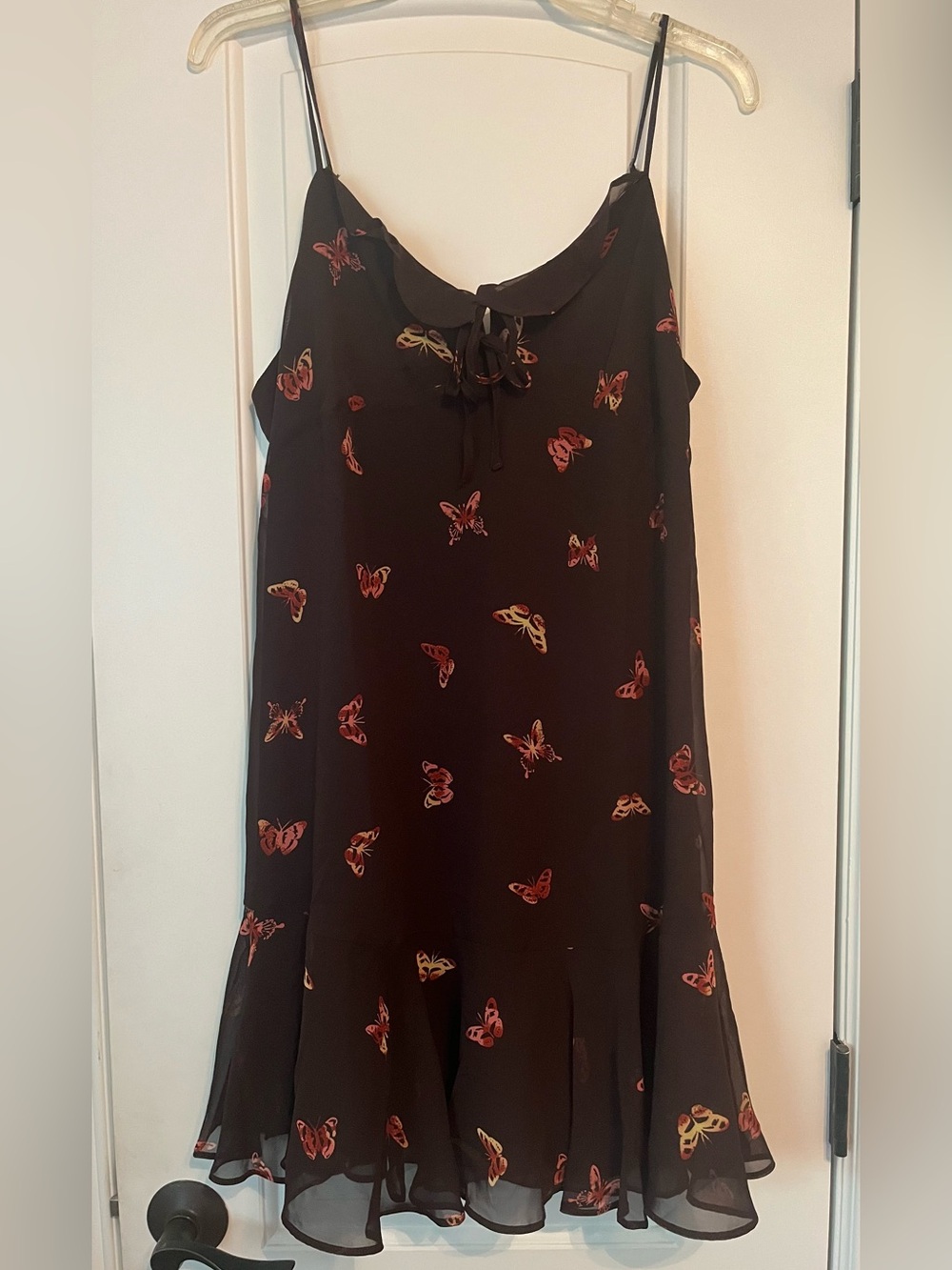 bp y2k brown Butterfly mini dress